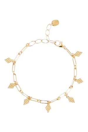 Chan Luu Diamond Shaped Charm Necklace in Yellow Gold