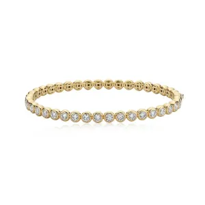 Charles Krypell Diamond Bubble Bangle Bracelet in 18K Yellow Gold