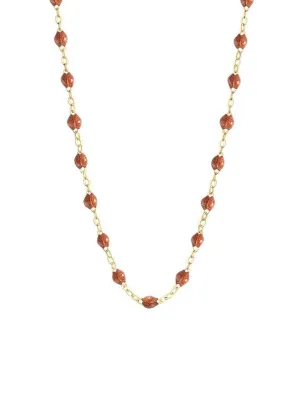 Classic Gigi Fauve Resin Yellow Gold Necklace