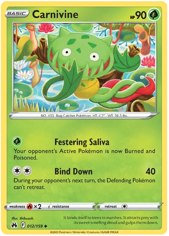 [Collector Troves] Pokemon Sword & Shield Crown Zenith Carnivine Card