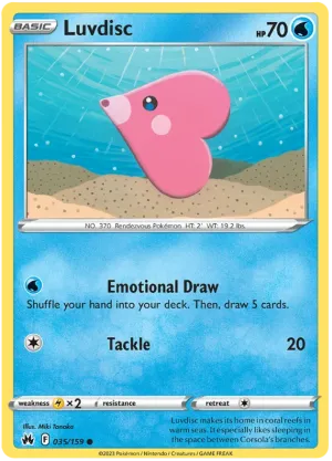 [Collector Troves] Pokemon Sword & Shield Crown Zenith Luvdisc Card
