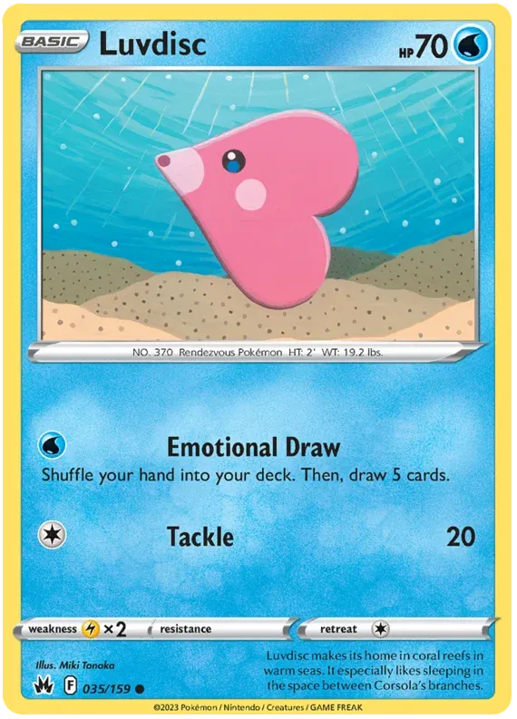 [Collector Troves] Pokemon Sword & Shield Crown Zenith Luvdisc Card