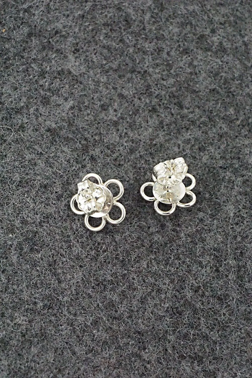 Coral & Sterling Silver Earrings - Connie Bowannie