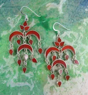Coral Chandelier Earrings