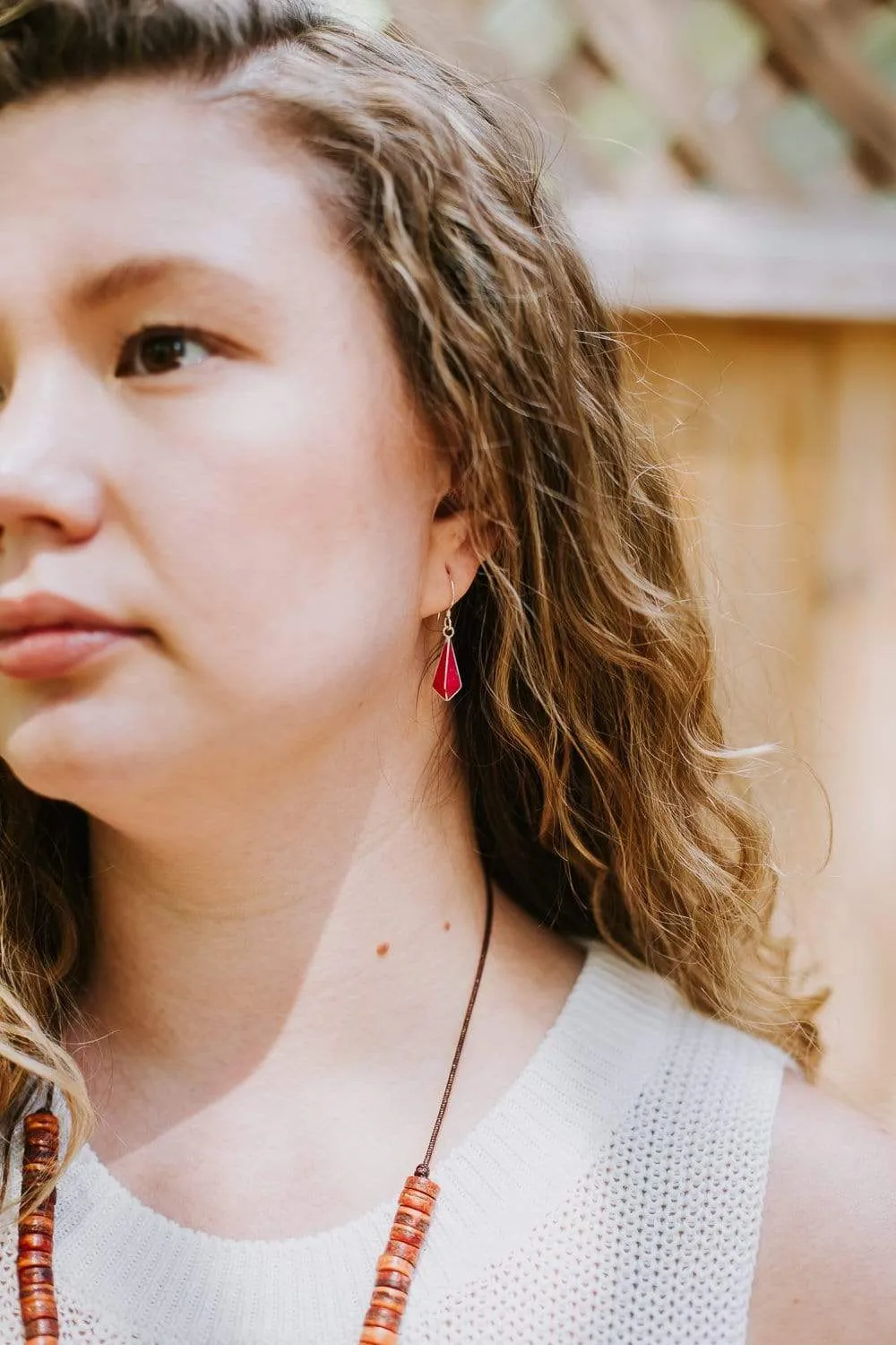 Coral Drop Earrings