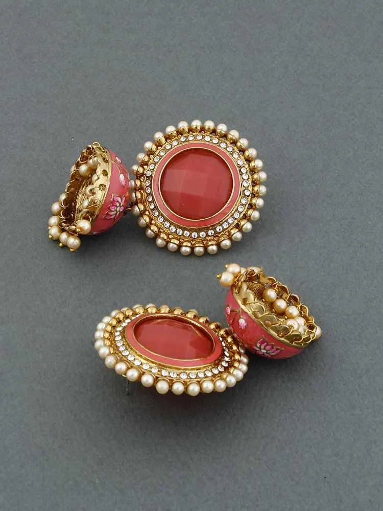 Coral Virat Jhumkis
