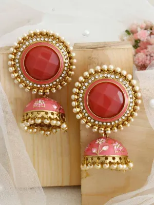 Coral Virat Jhumkis
