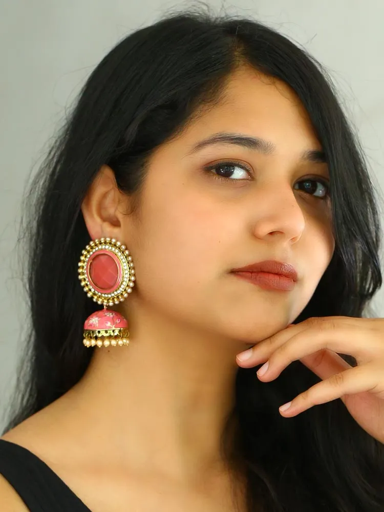 Coral Virat Jhumkis