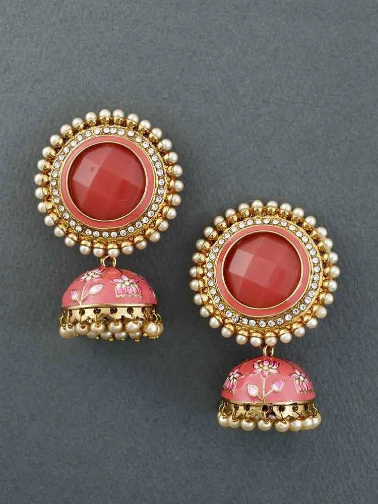 Coral Virat Jhumkis