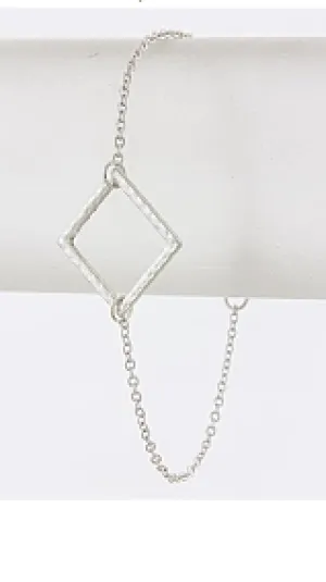 Delicate Diamond Pendant Bracelet