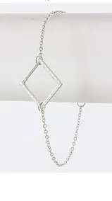 Delicate Diamond Pendant Bracelet