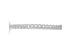Diamond Link Bangle Bracelet