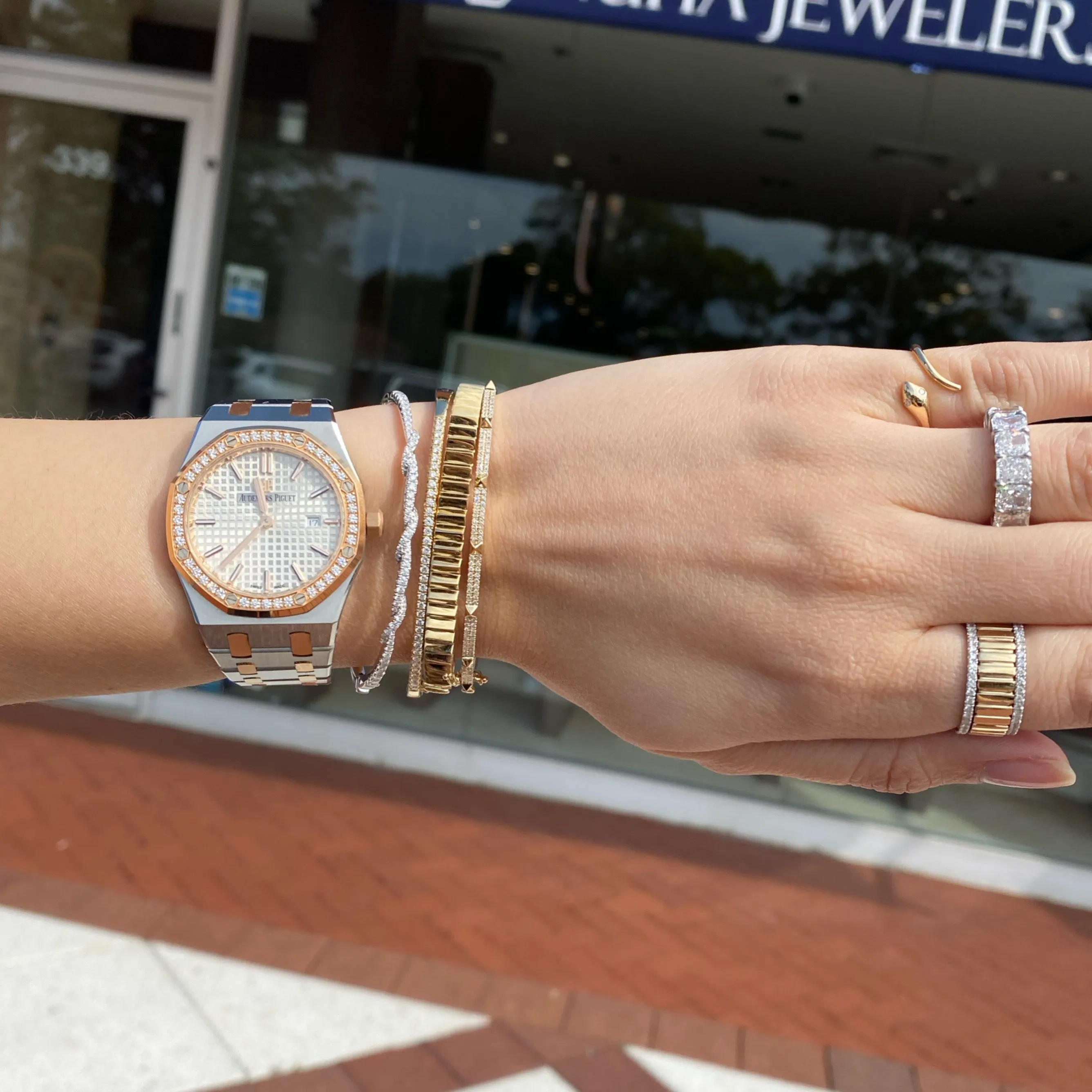 Diamond Twist Bangle