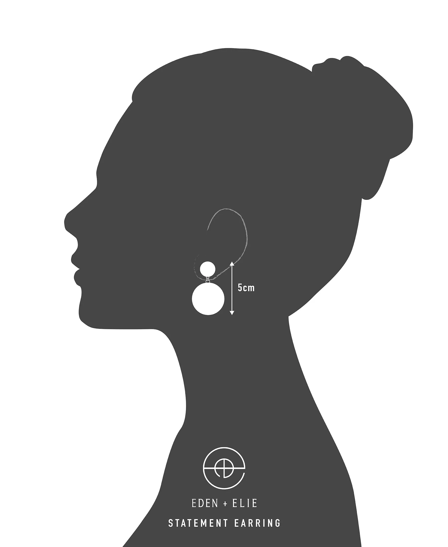 Double Circle Statement Drop Earrings   Adjustable Length Necklace Set - Spirit of Place City Steel