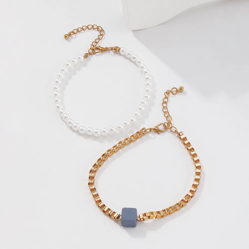 Double-layer Foot Decoration Ins Cold Wind Resin Personality Creative Anklet