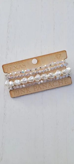 Elianna Bracelet - White - Pink Panache