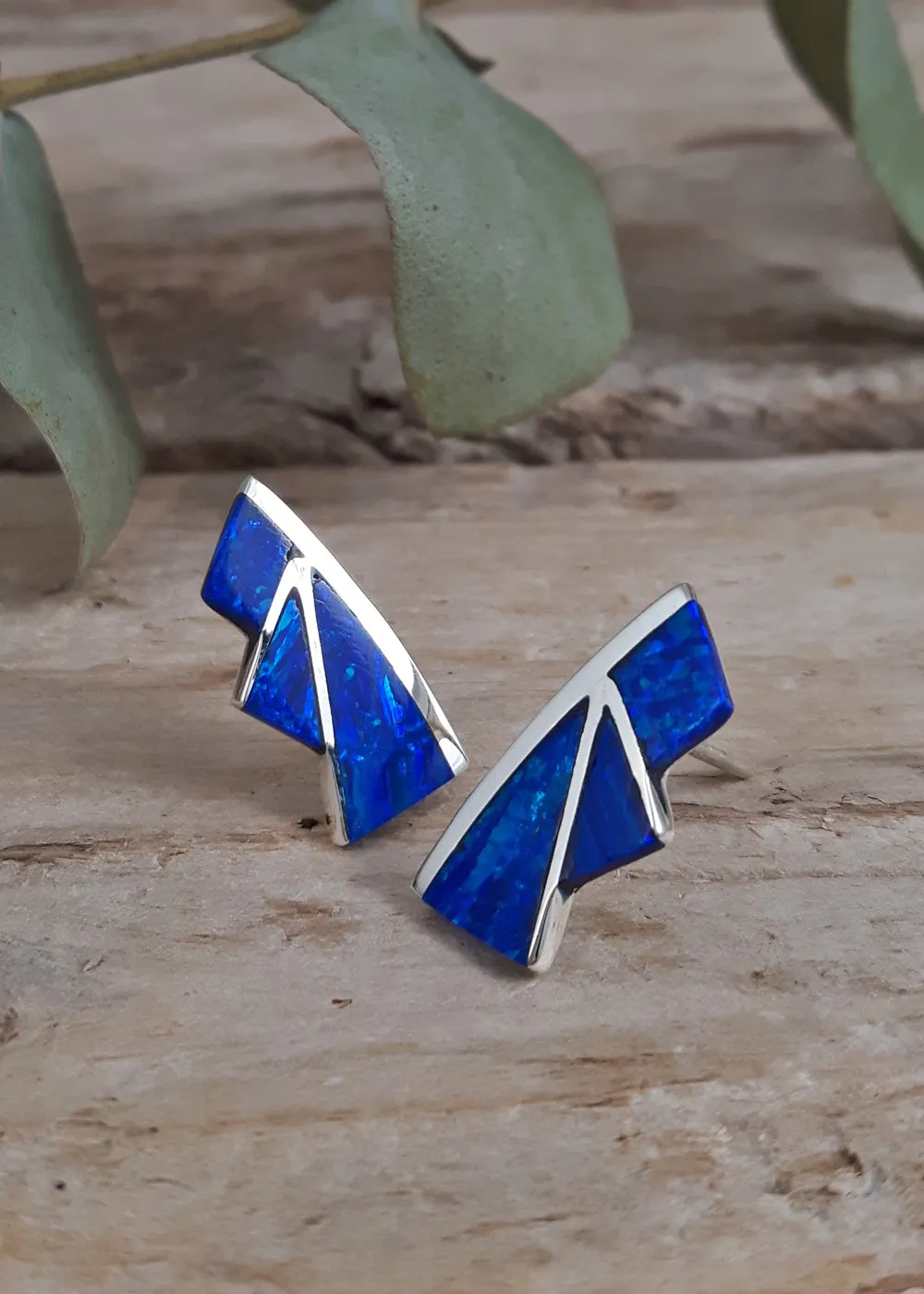 Flinder Guinevere Blue Stud Earrings
