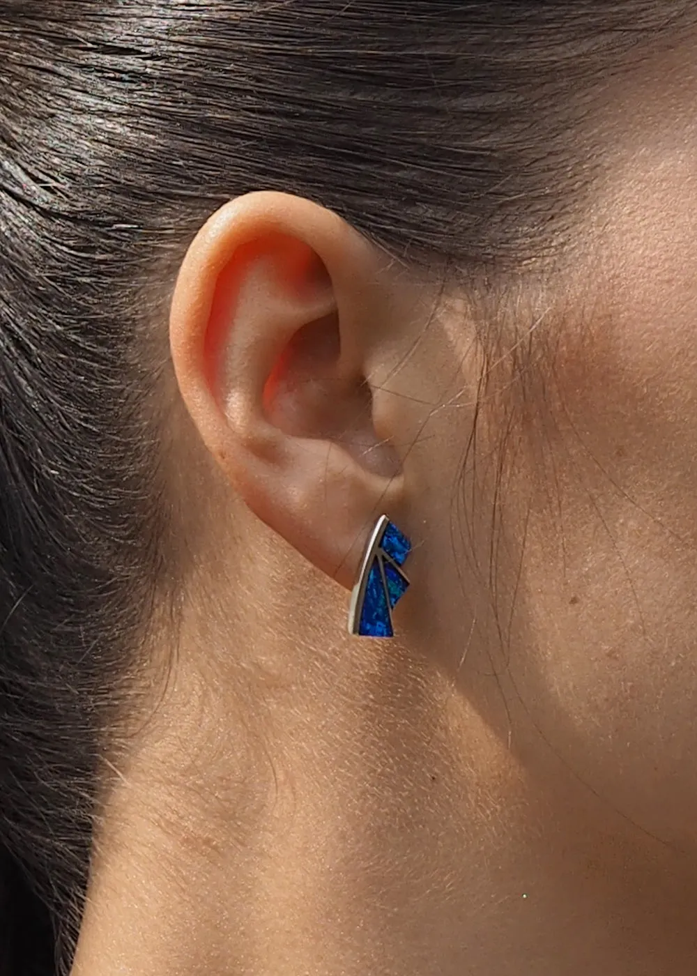 Flinder Guinevere Blue Stud Earrings
