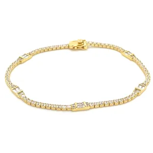 Forma Golden Cz Tennis Bracelet