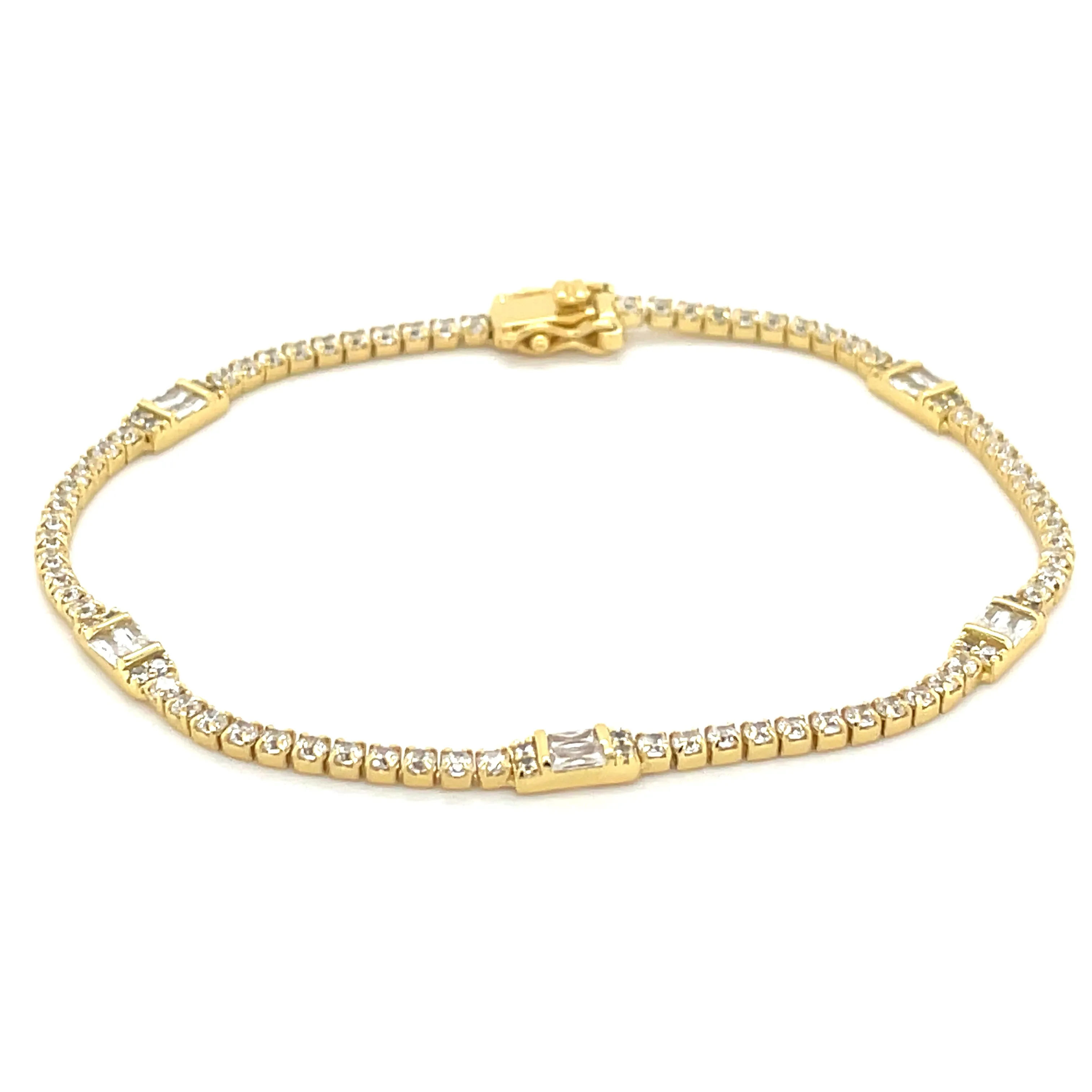 Forma Golden Cz Tennis Bracelet