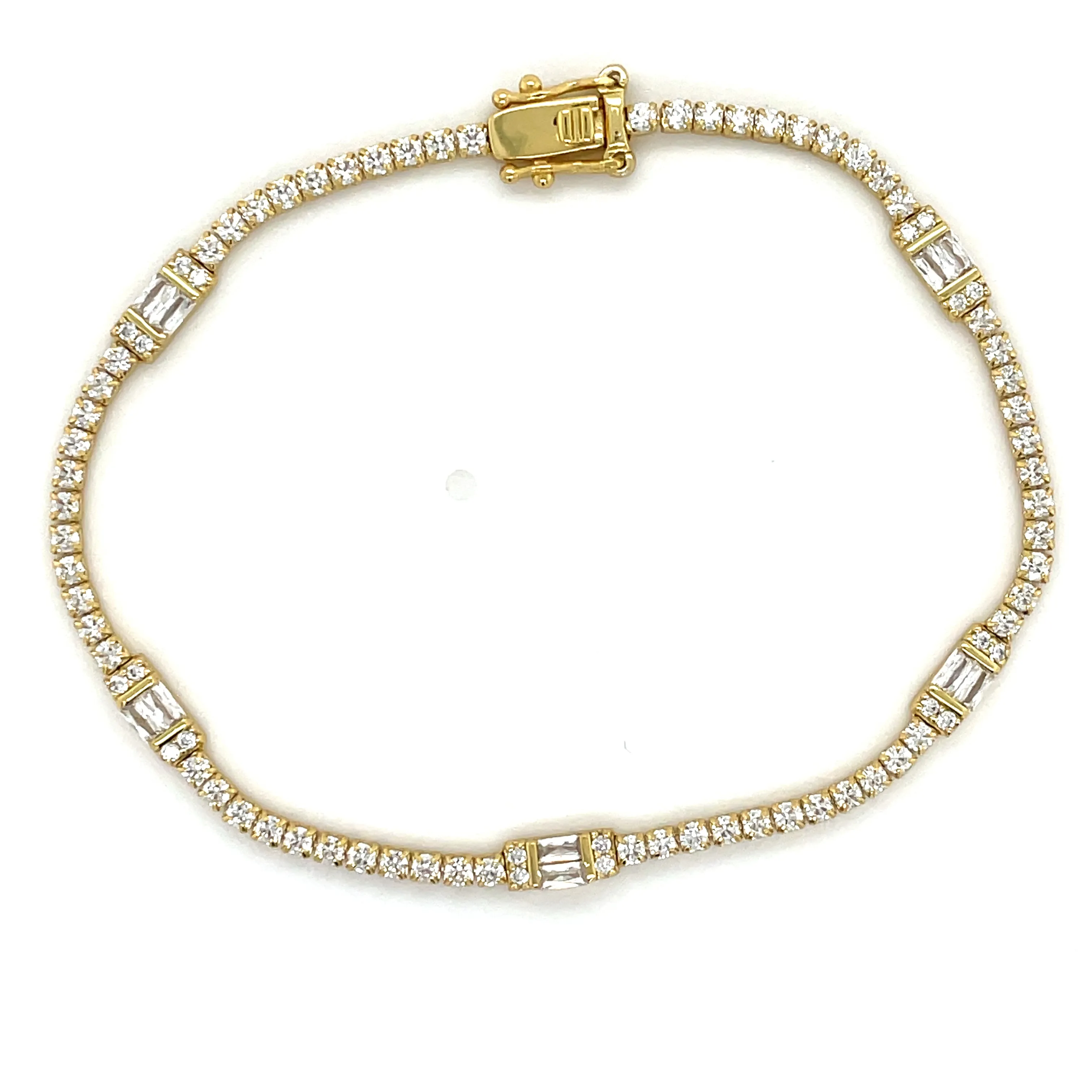 Forma Golden Cz Tennis Bracelet