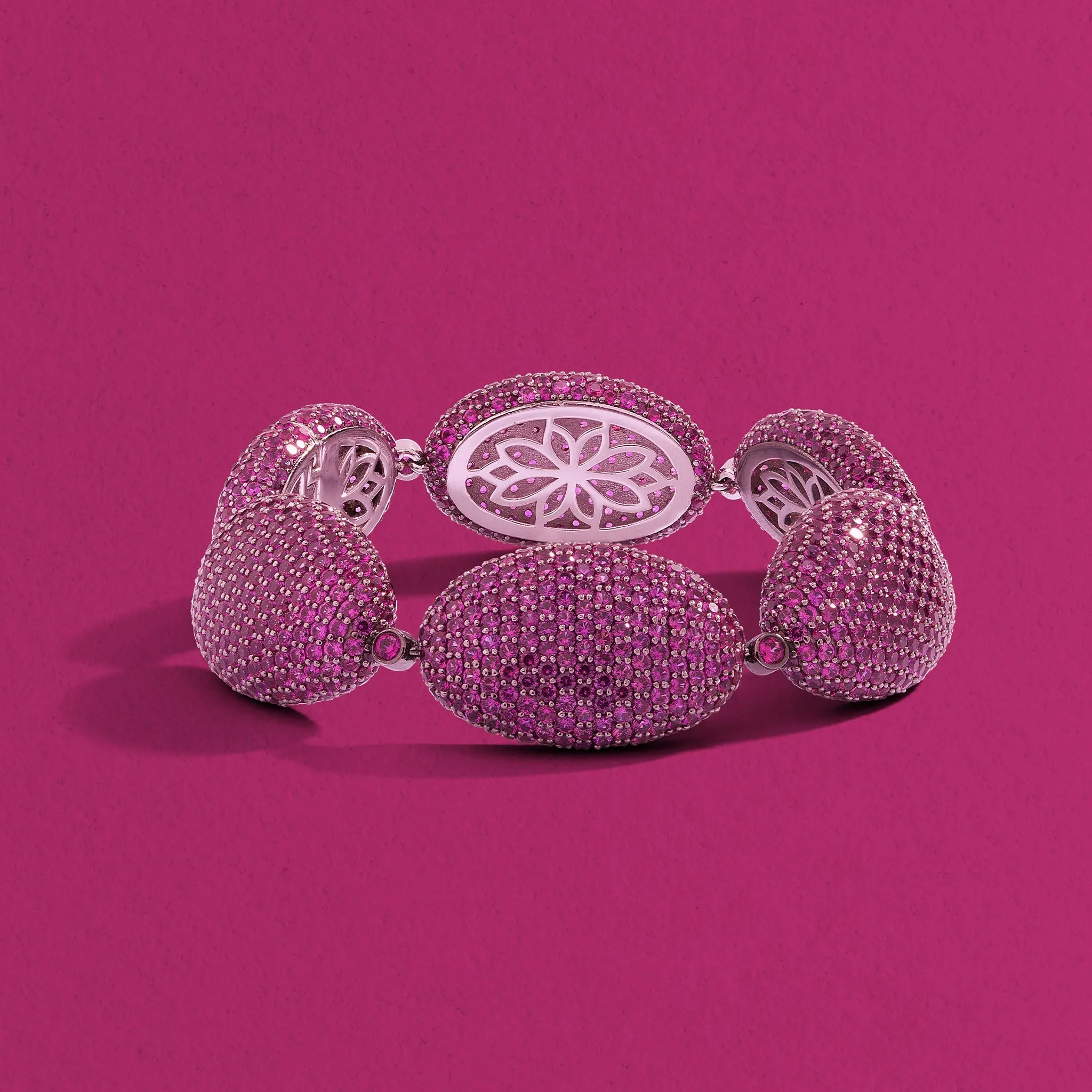 Fuchsia Oval Bracelet
