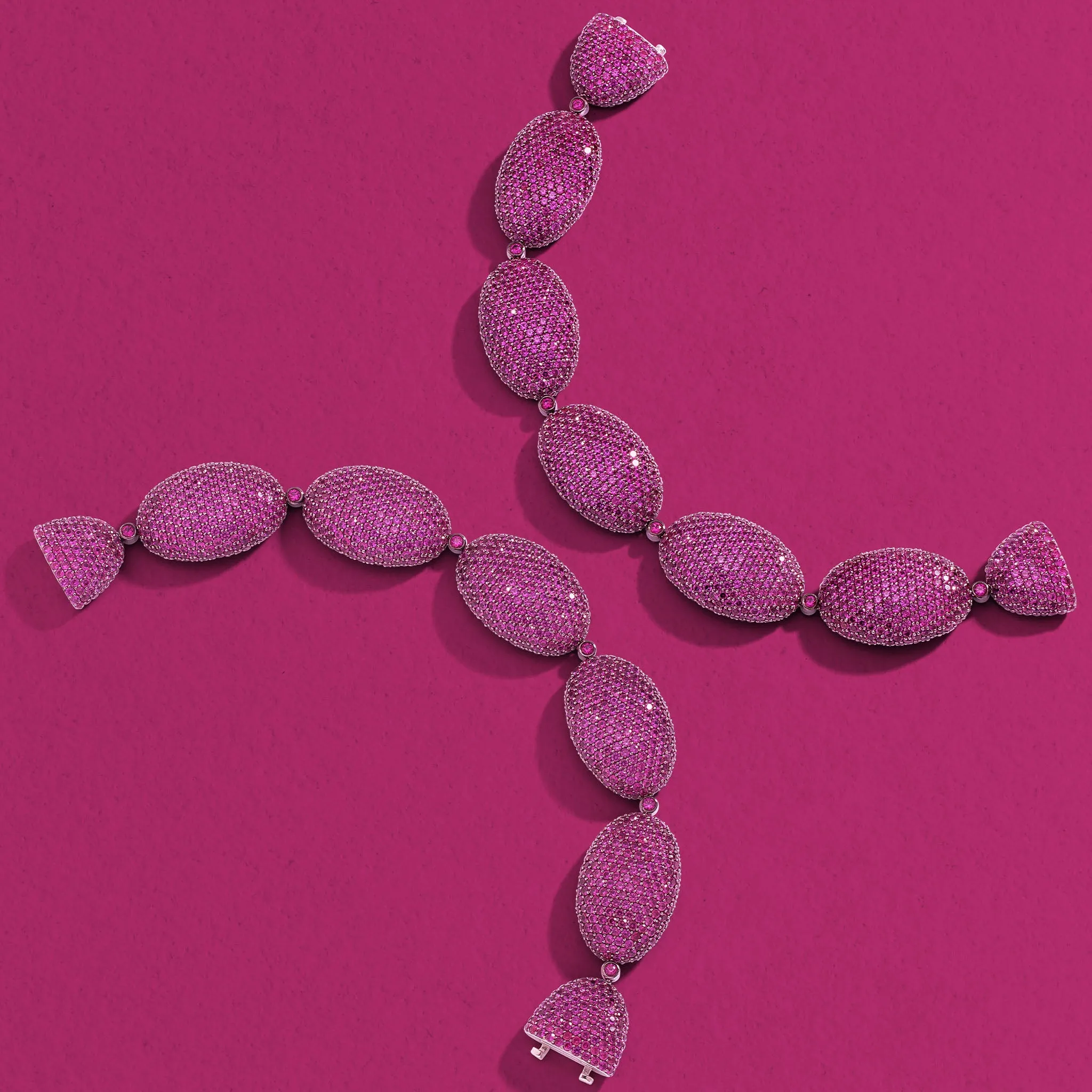 Fuchsia Oval Bracelet