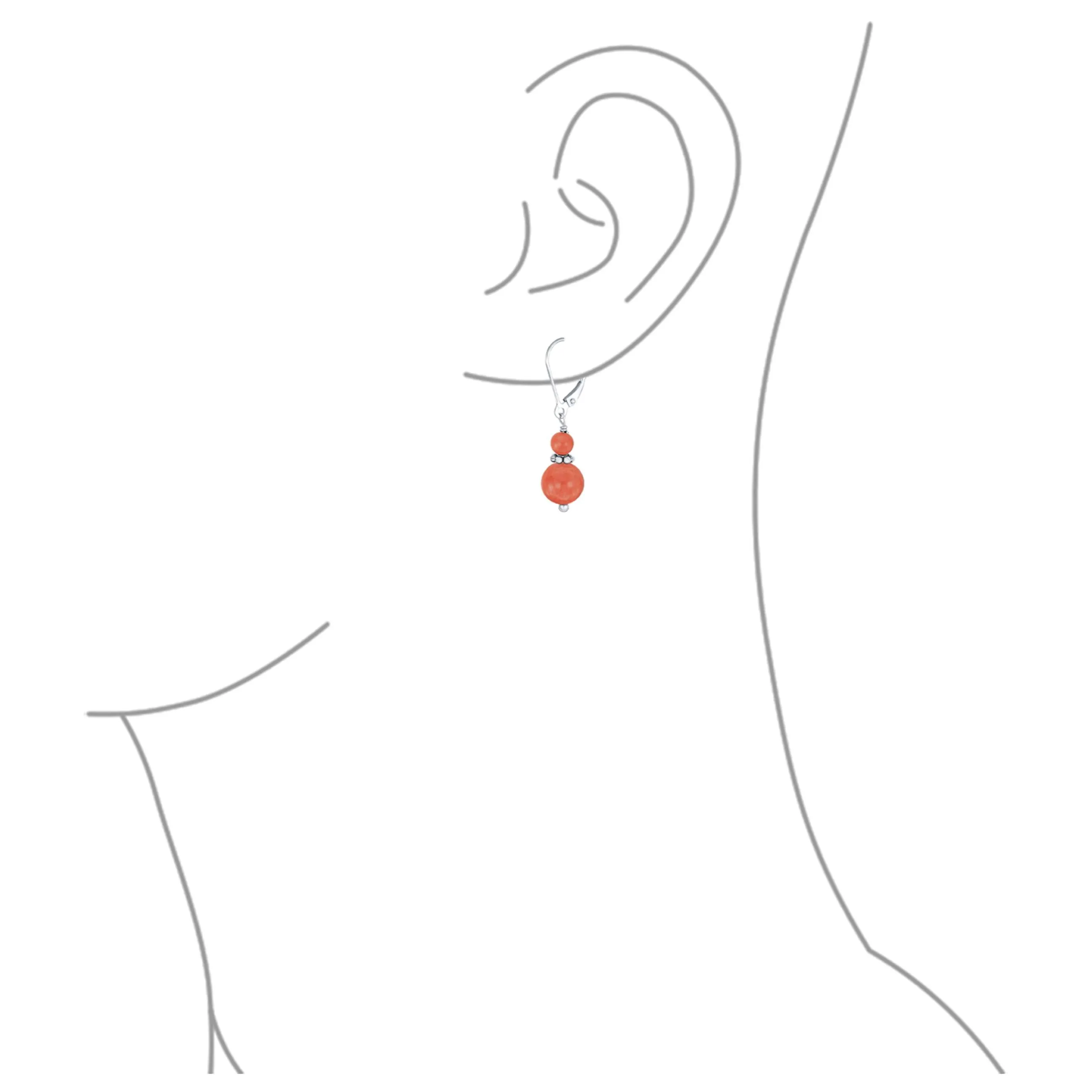 Gemstone Blue Lapis Lazuli Red Carnelian Dangle Earrings Sterling Silver Leverback