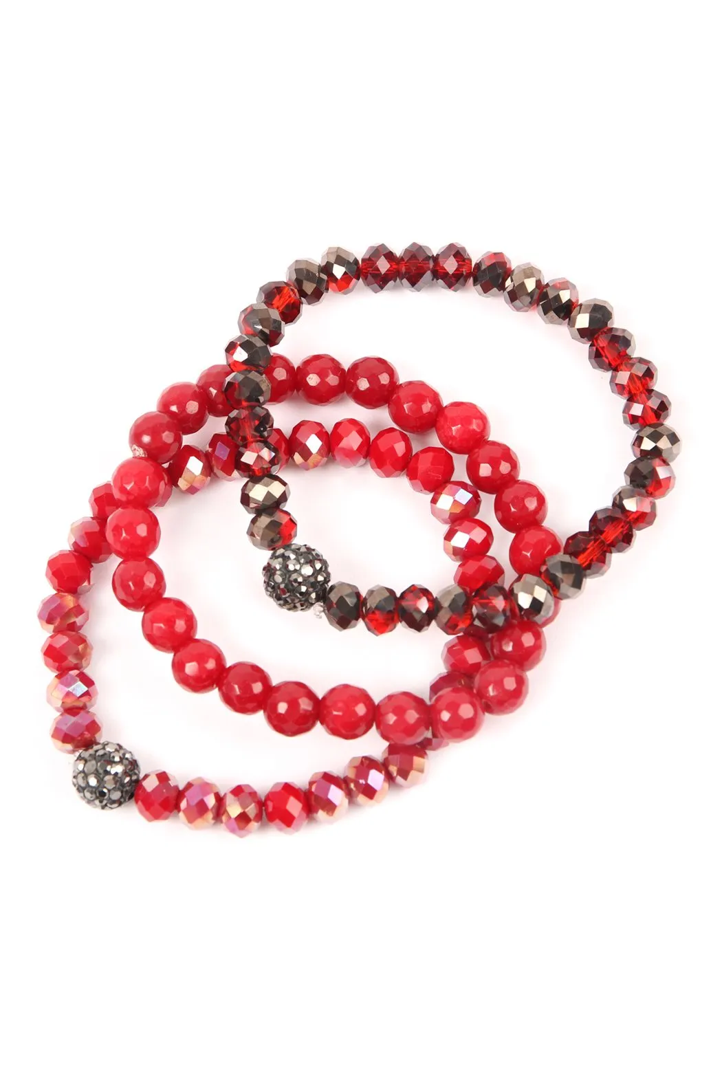 Glass and Natural Stone Bracelet Set
