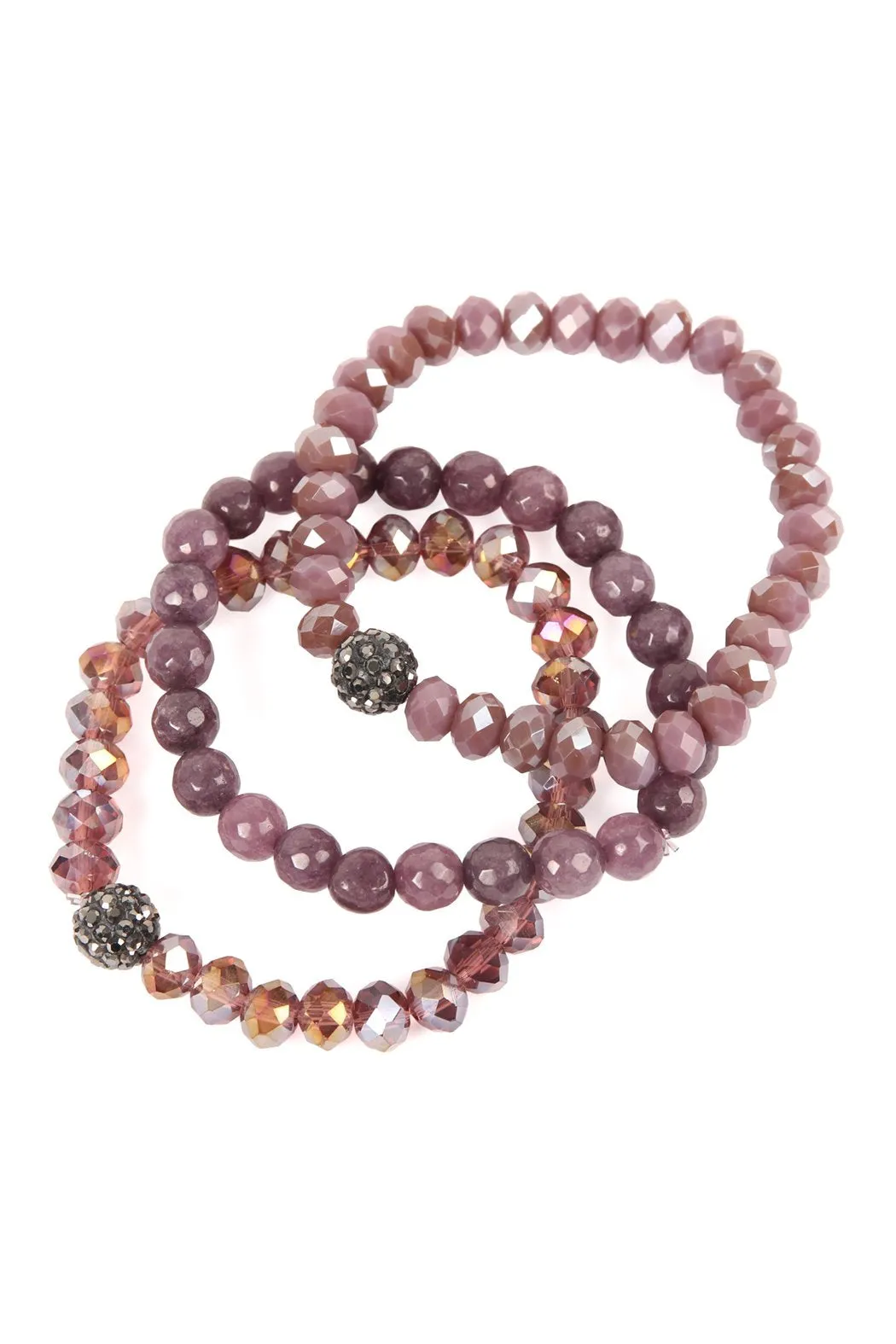 Glass and Natural Stone Bracelet Set