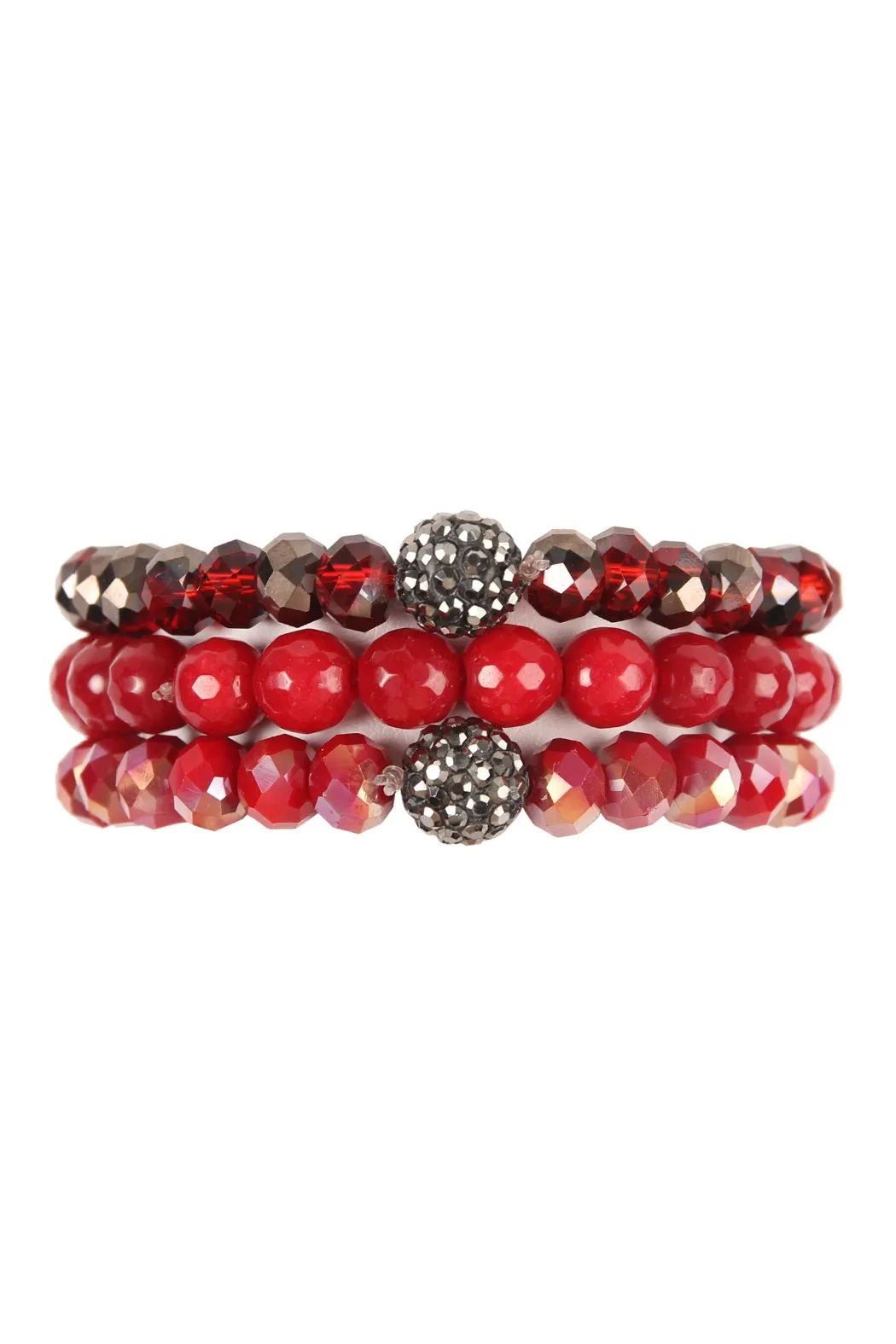 Glass and Natural Stone Bracelet Set
