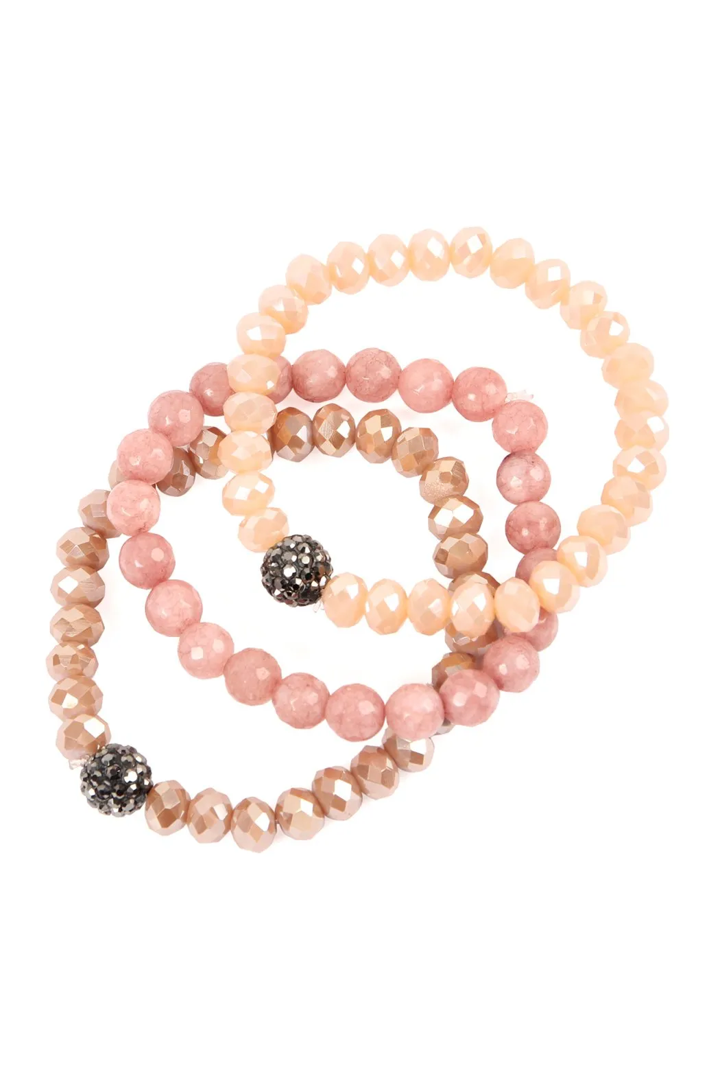 Glass and Natural Stone Bracelet Set