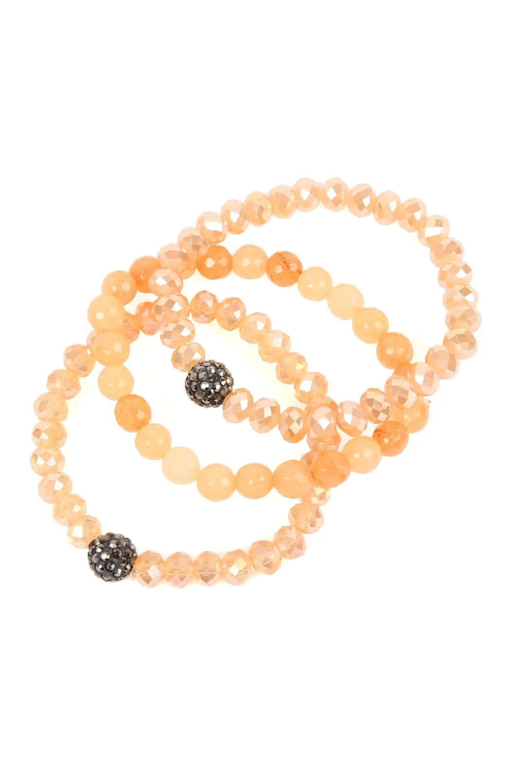 Glass and Natural Stone Bracelet Set
