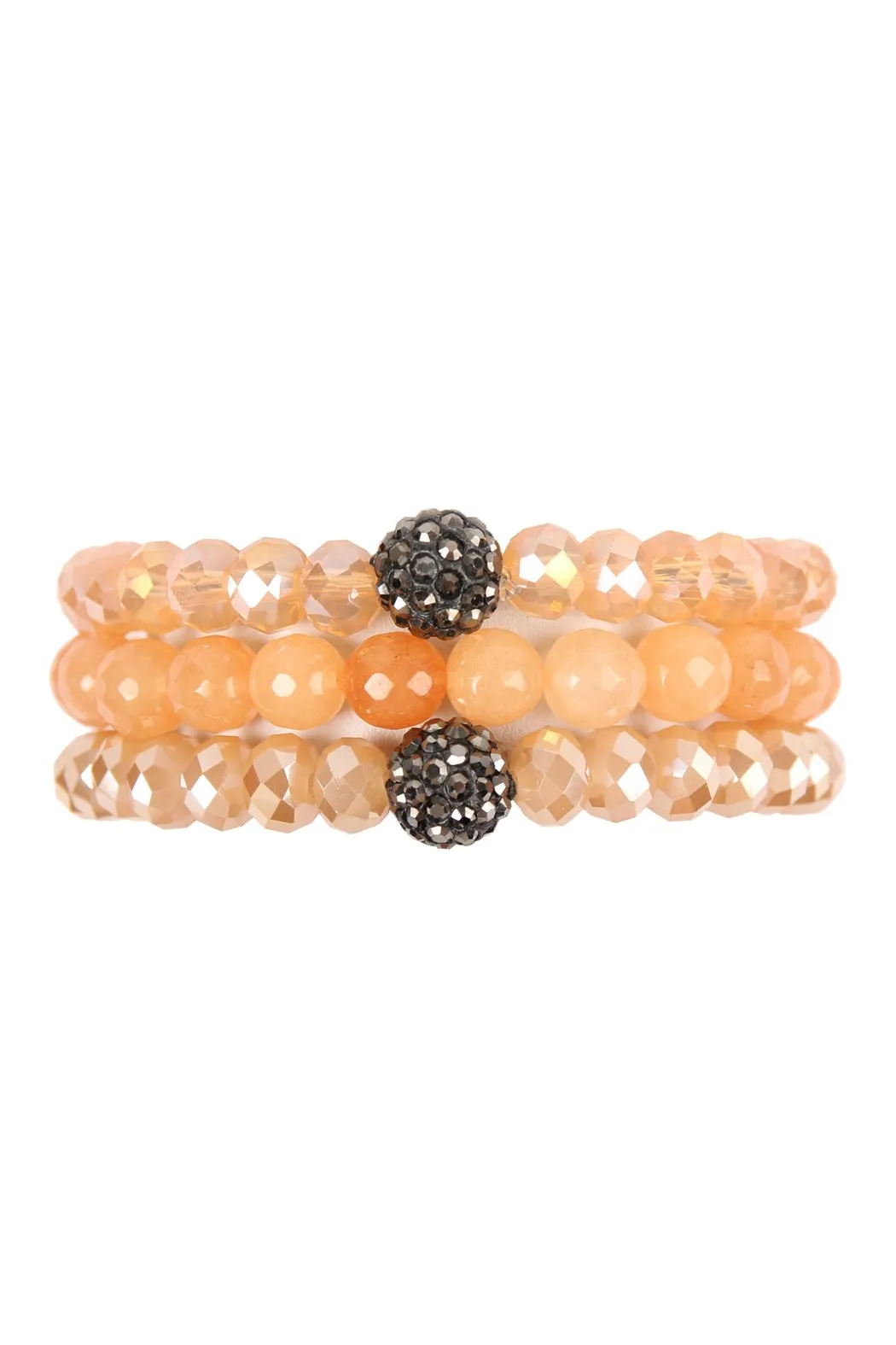 Glass and Natural Stone Bracelet Set