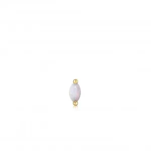 Gold Kyoto Opal Marquise Barbell Single Earring E035-12G