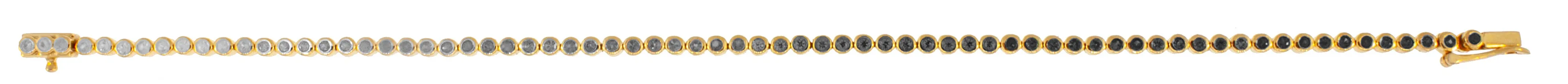 Gold Tennis Bracelet with Ombre Diamonds