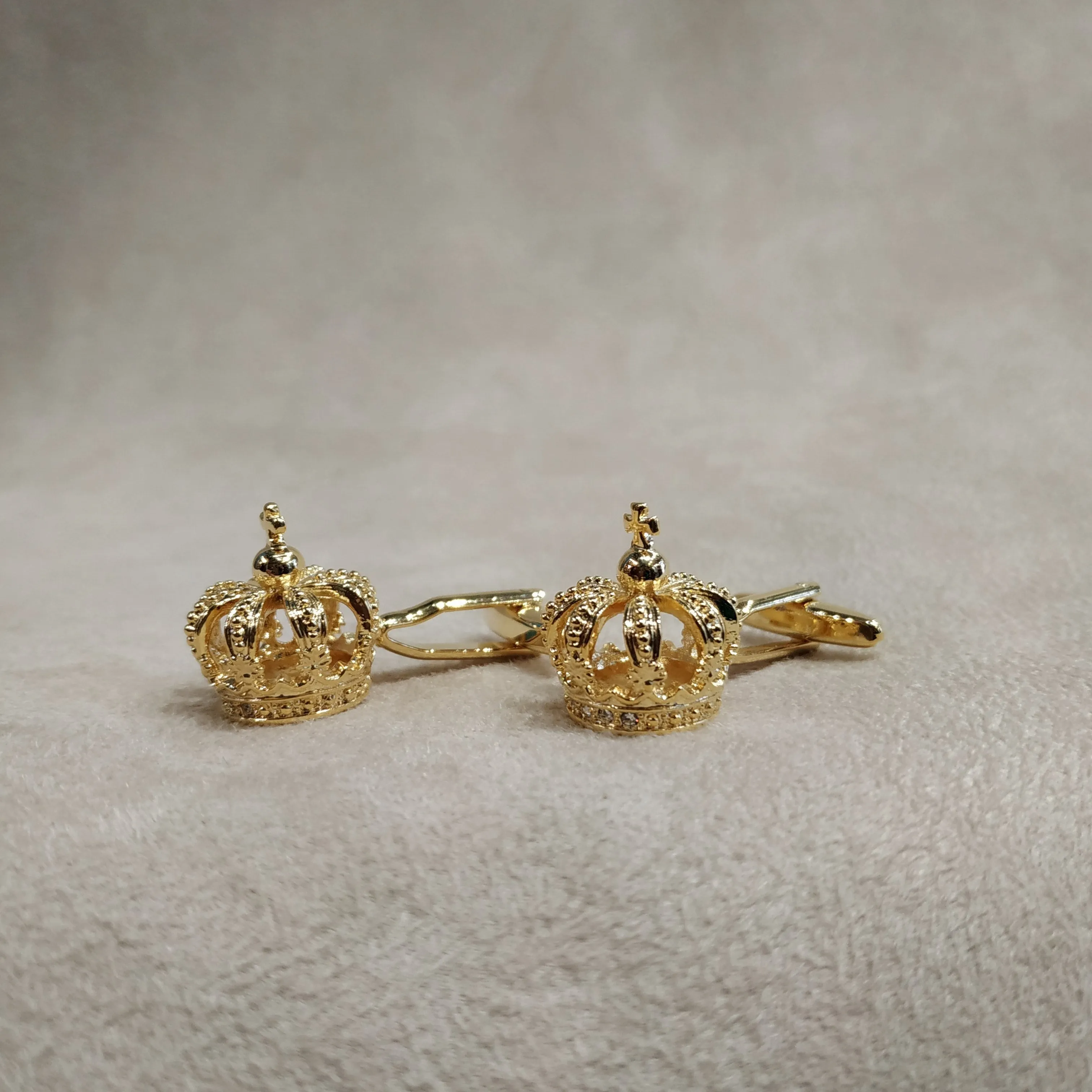 Golden Crown Cufflinks