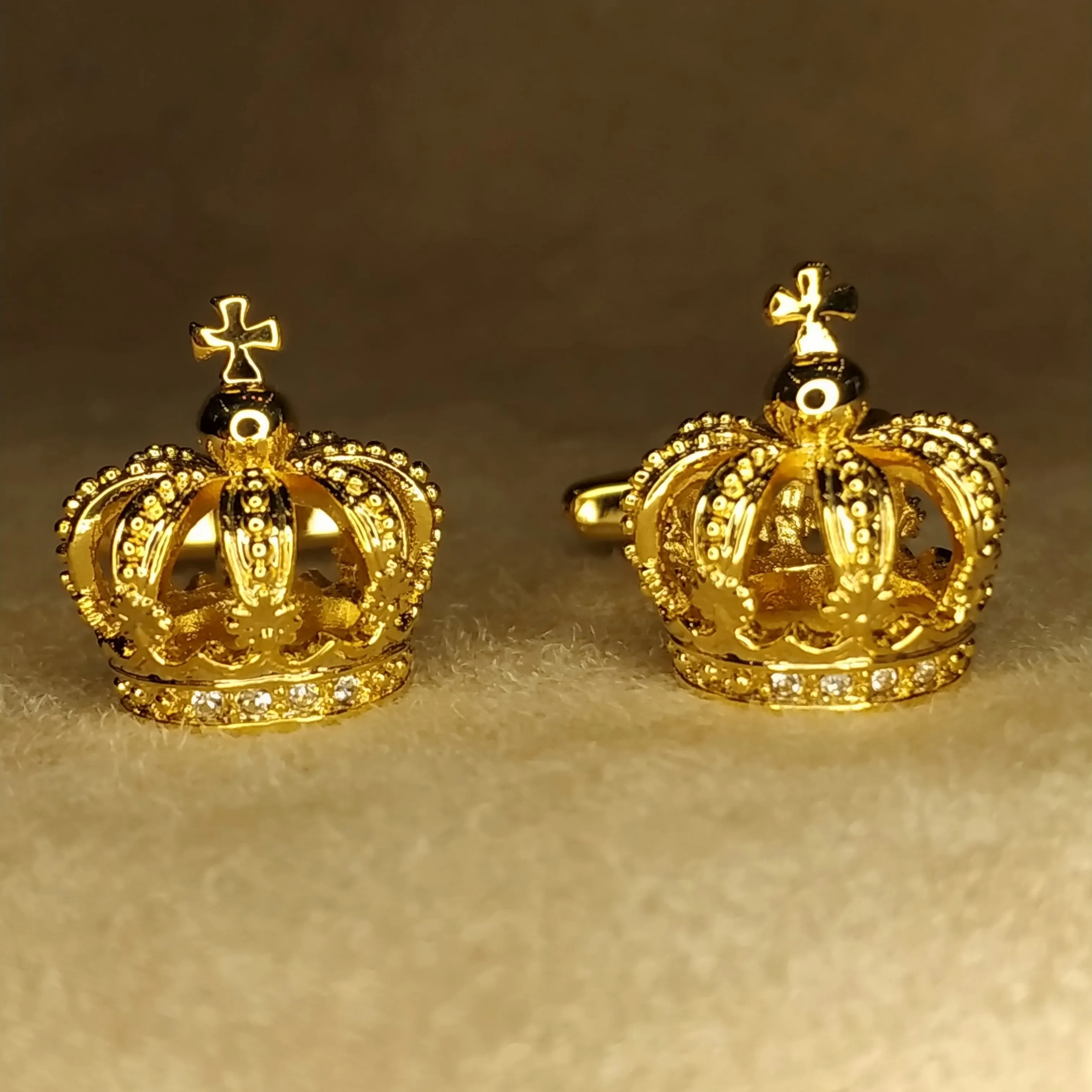 Golden Crown Cufflinks