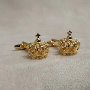 Golden Crown Cufflinks
