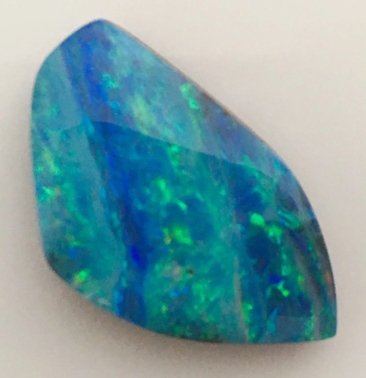 Green Blue Multi Coloured solid boulder opal