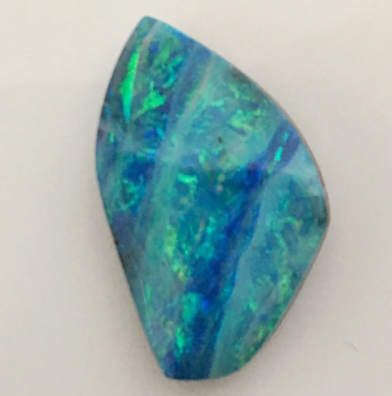 Green Blue Multi Coloured solid boulder opal