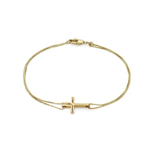 Gucci 18K Yellow Gold Link to Love Bracelet with Cross