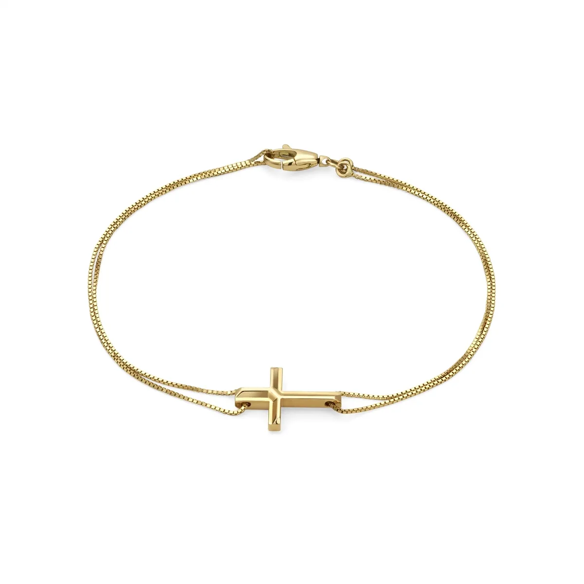 Gucci 18K Yellow Gold Link to Love Bracelet with Cross