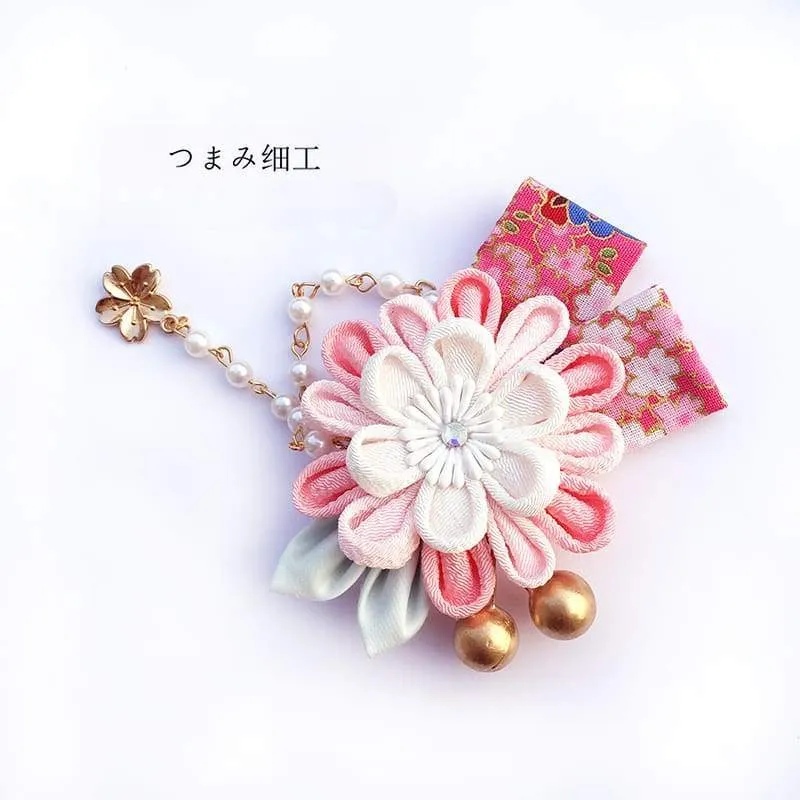 Handmade Tsumami Kanzashi Hair Clip 【Cherry Blossom】