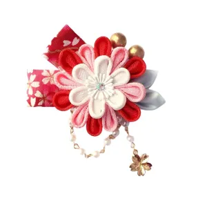 Handmade Tsumami Kanzashi Hair Clip 【Cherry Blossom】
