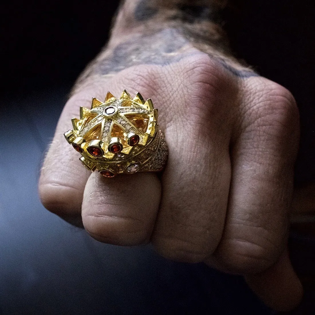 Iced Crown Ring