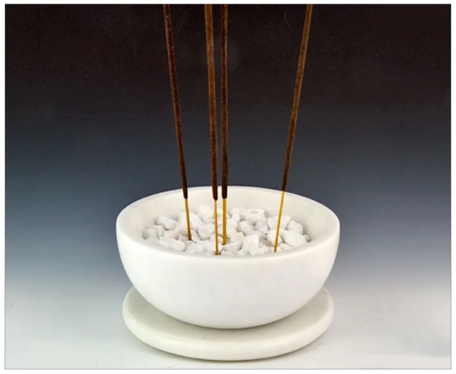 **IMPERFECT FLAWED DISCOUNTED** White Opal Marble Charcoal Incense Burner Bowl w/ Coaster 5"