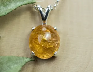 Imperial Topaz Pendant; Genuine Untreated Brazilian Topaz; 6.085cts