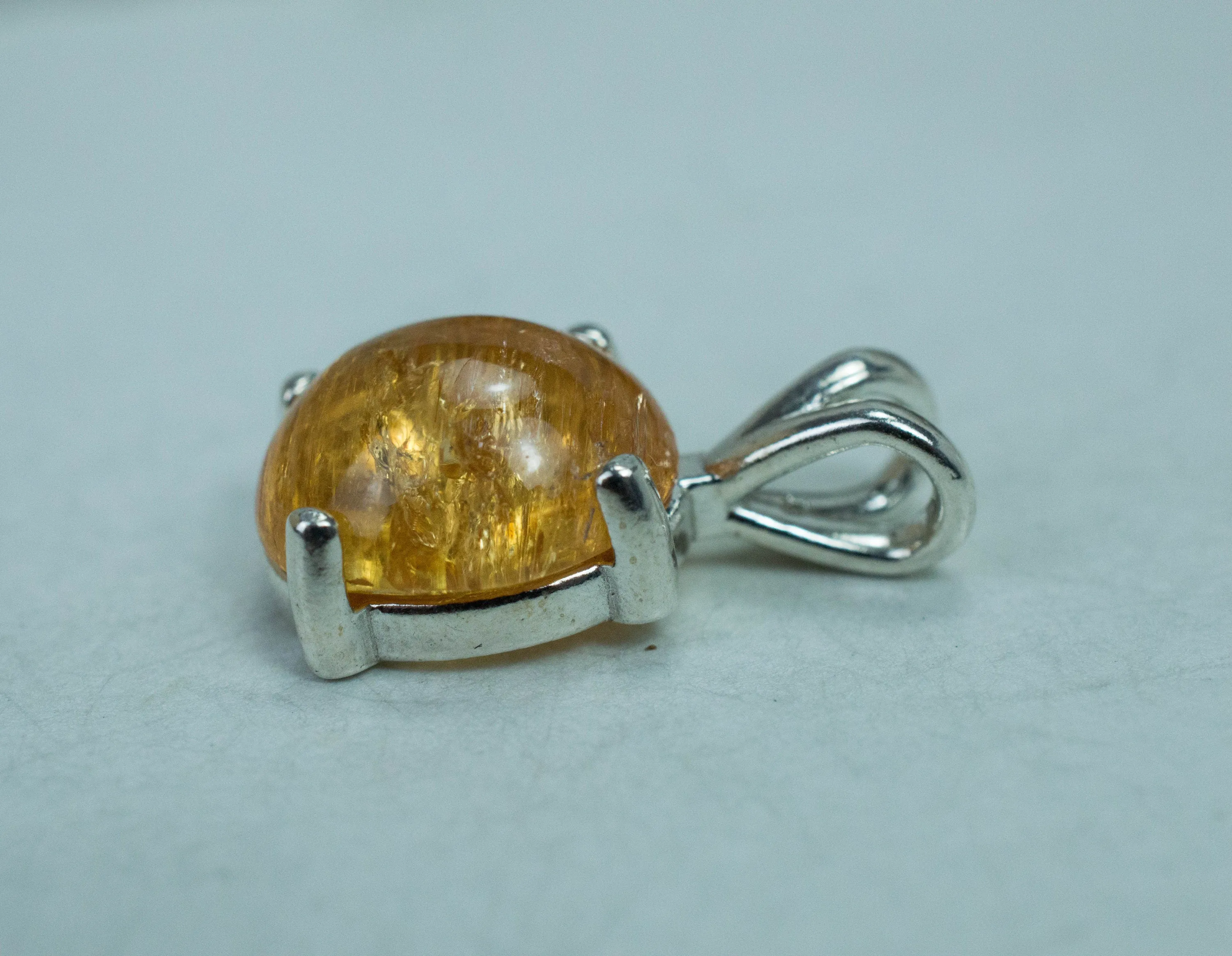 Imperial Topaz Pendant; Genuine Untreated Brazilian Topaz; 6.085cts