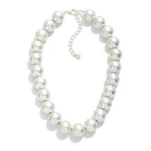 Juliet by Crystal Ave Chunky Worn Metal Beaded Necklace